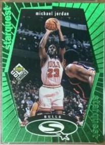 1998 UD Choice Starquest Michael Jordan [Green] #SQ30 card