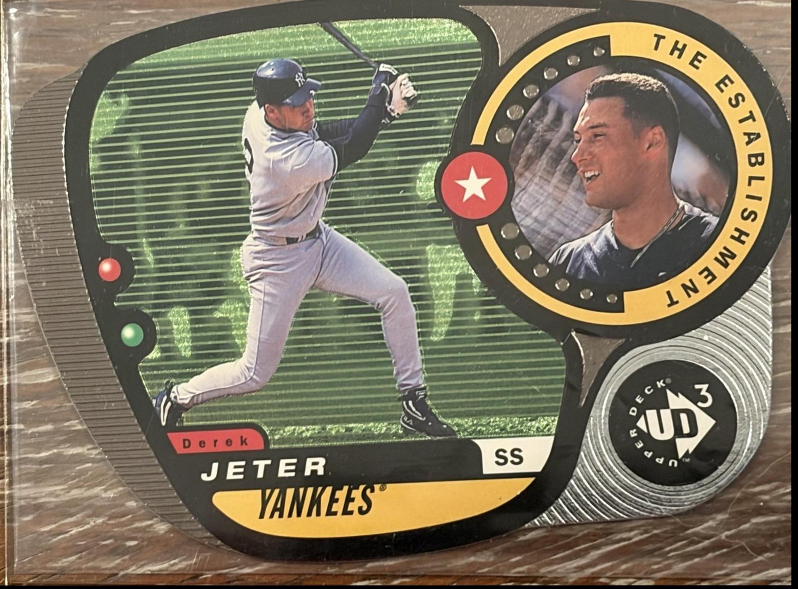 1998 Upper Deck UD3 Derek Jeter [Die Cut] #79 card