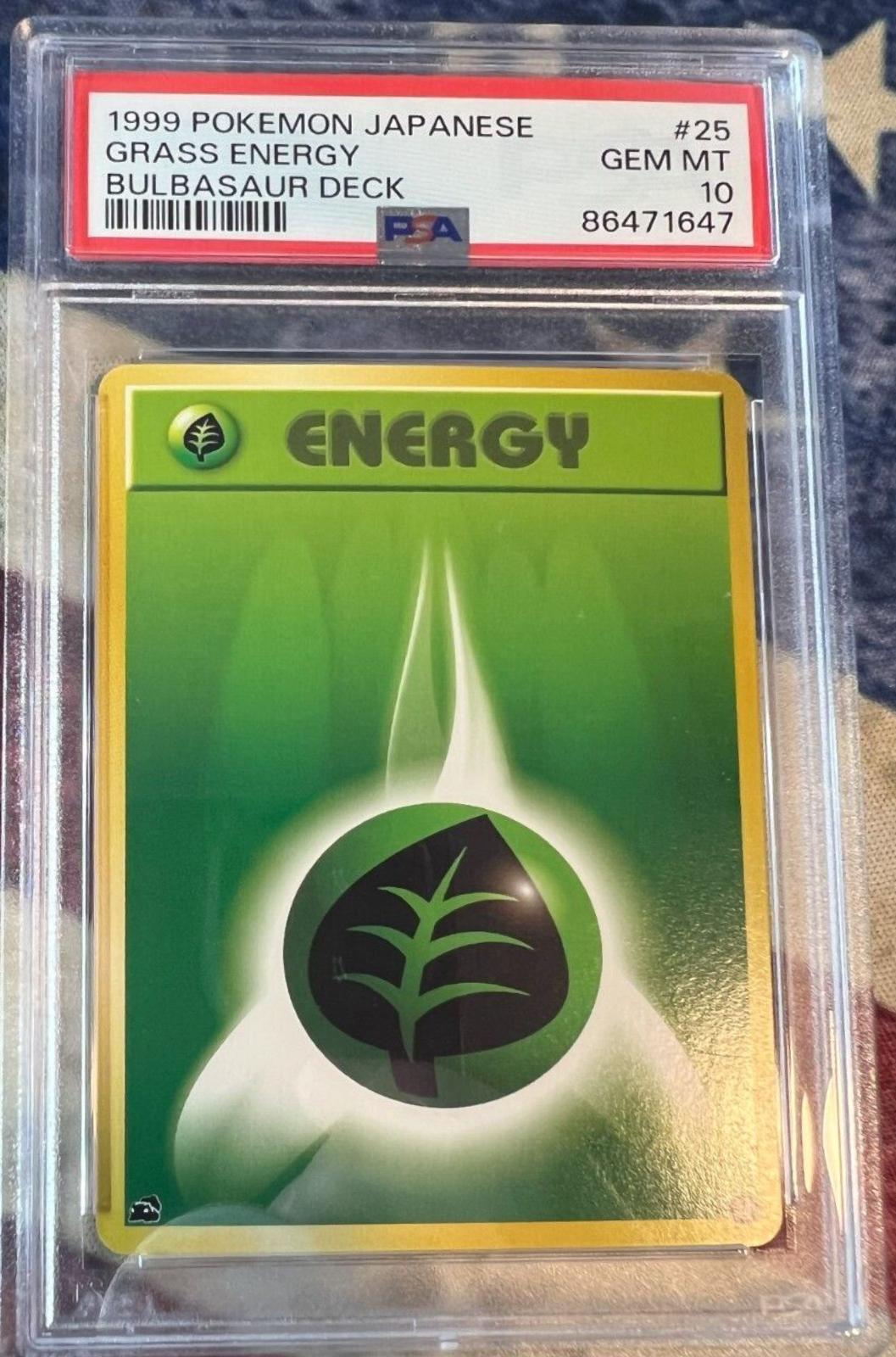 1999 Japanese Bulbasaur Deck Grass Energy #25 card