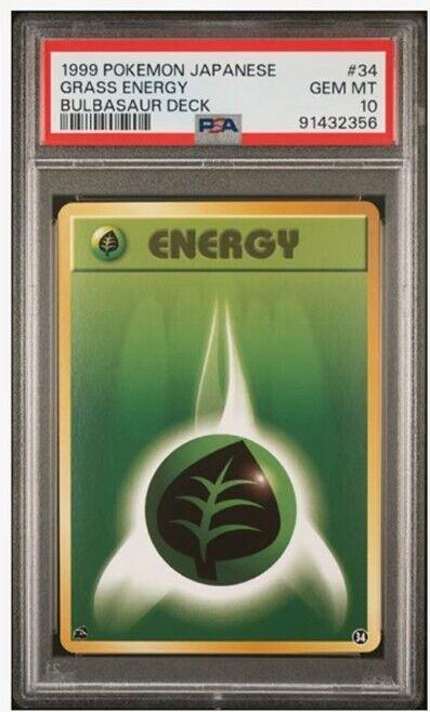 1999 Japanese Bulbasaur Deck Grass Energy #34 card