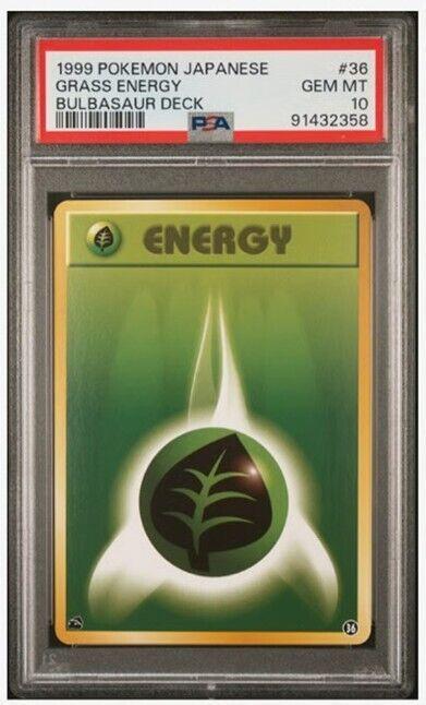 1999 Japanese Bulbasaur Deck Grass Energy #36 card