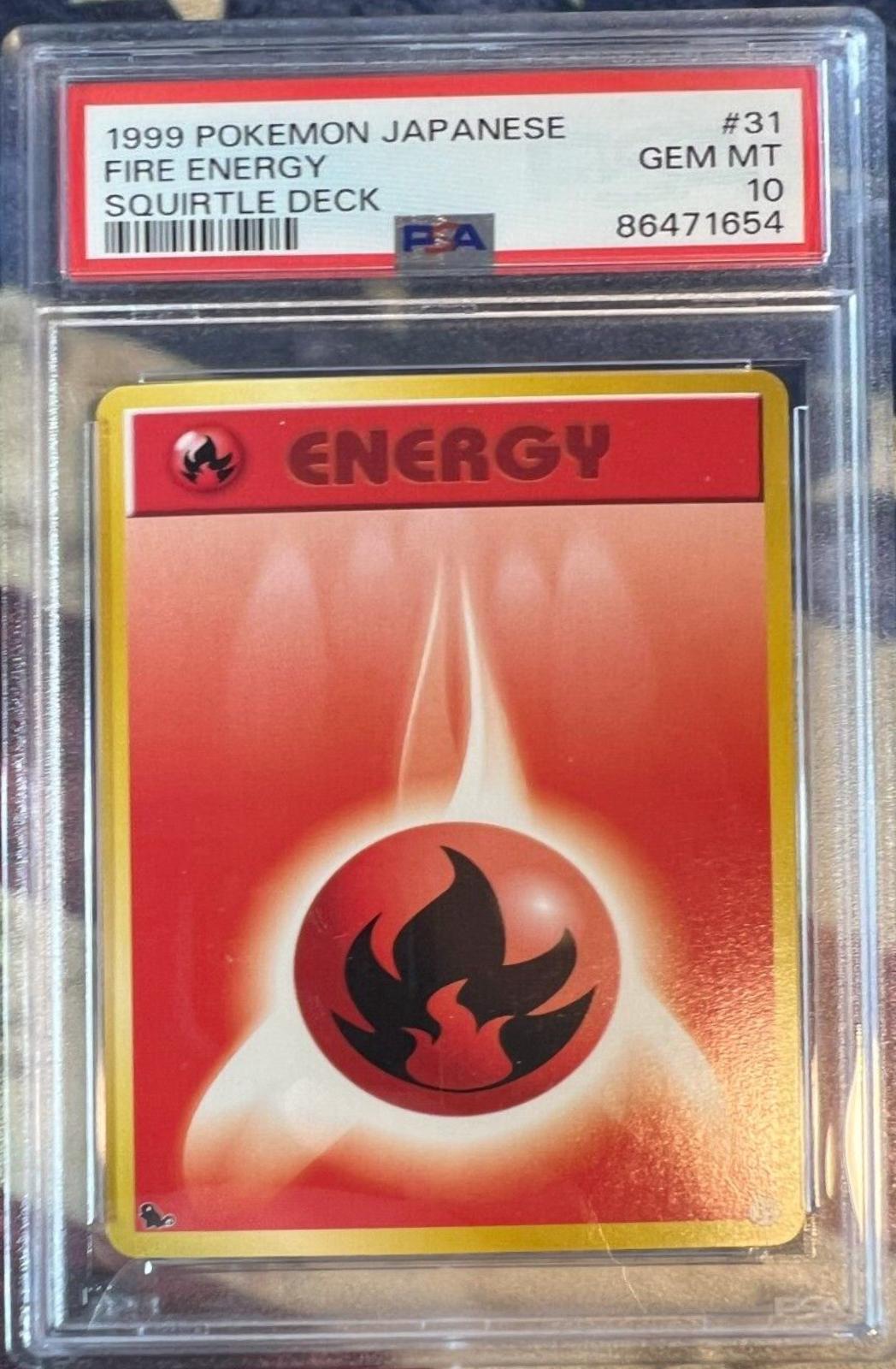 1999 Japanese Squirtle Deck Fire Energy #31 card