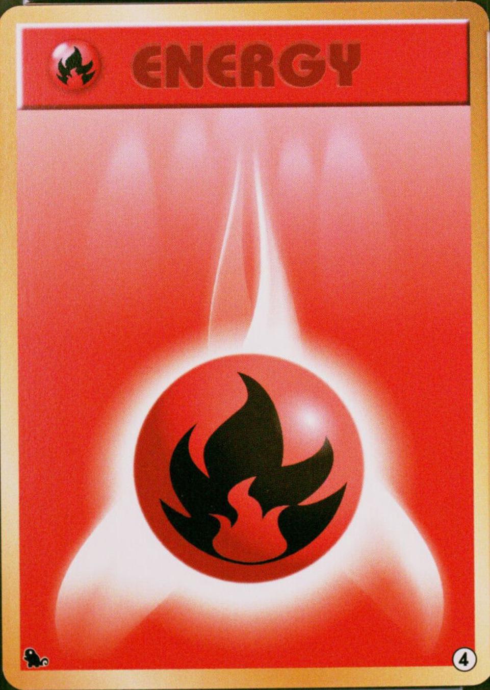 1999 Japanese Squirtle Deck Fire Energy #4 card
