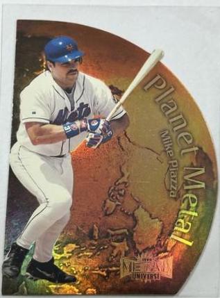 1999 Metal Universe Planet Metal Mike Piazza #11 card