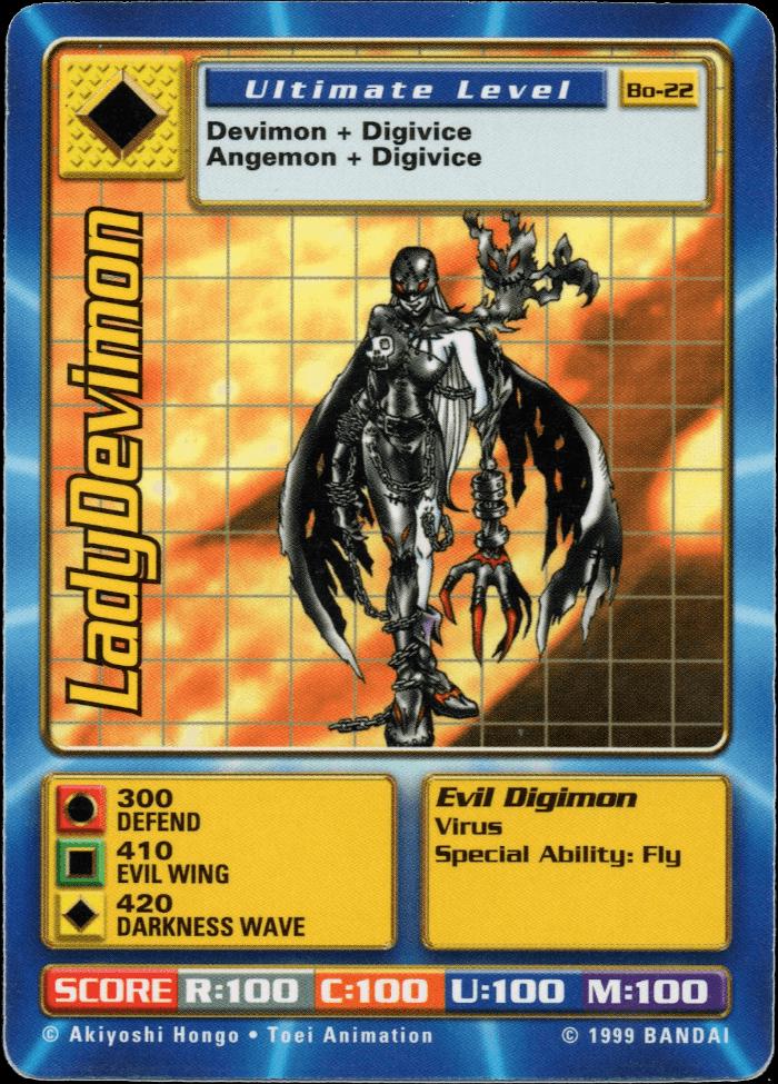 1999 Series 1 Booster LadyDevimon #BO-22 card