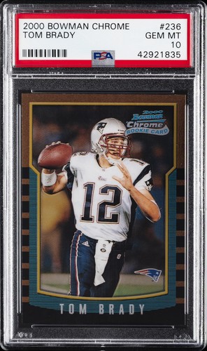 2000 Bowman Chrome Tom Brady #236 card