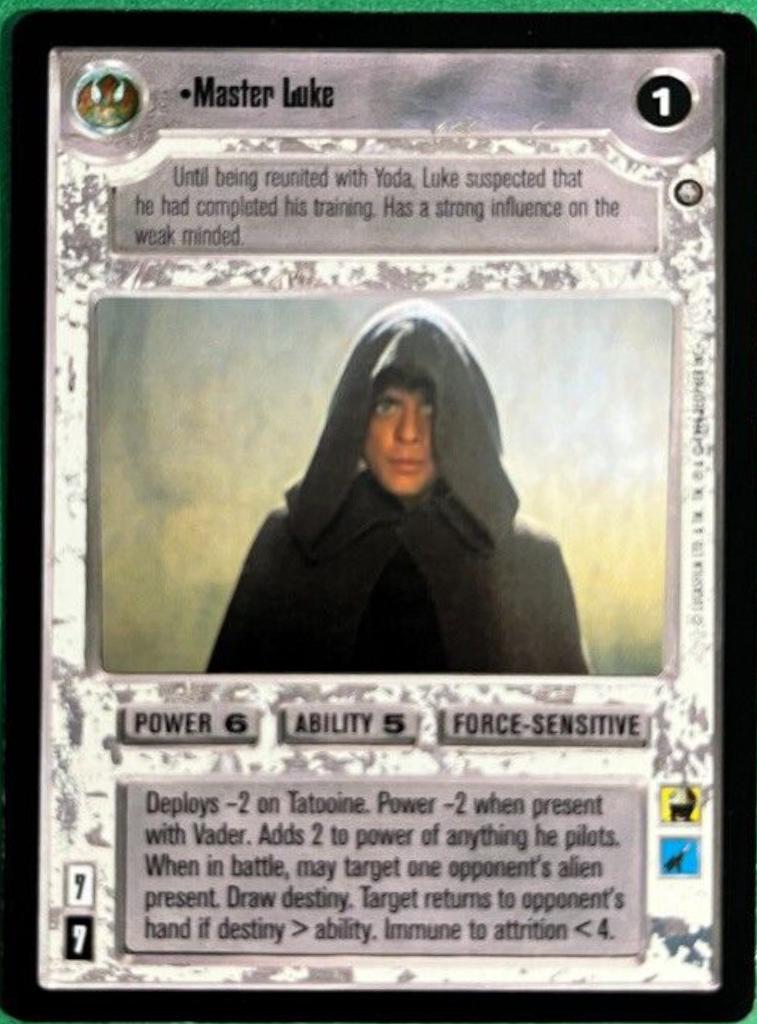 2000 CCG Enhanced Jabba's Palace Master Luke card