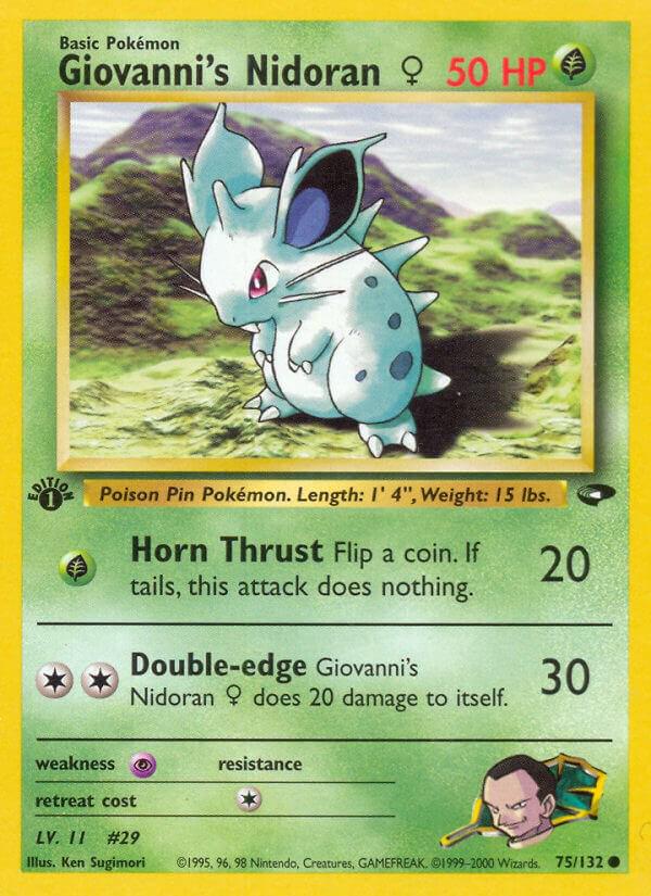 2000 Gym Challenge Giovanni's Nidoran [1st Edition] #75 card
