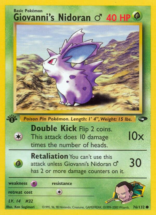2000 Gym Challenge Giovanni's Nidoran [1st Edition] #76 card