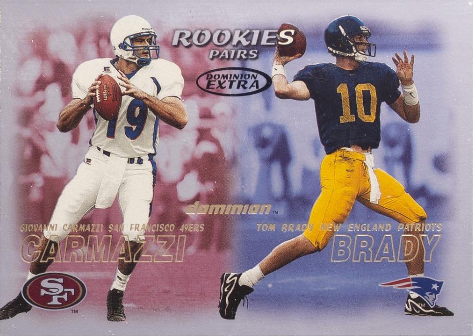 2000 Skybox Dominion Giovanni Carmazzi, Tom Brady [Extra] #234 card