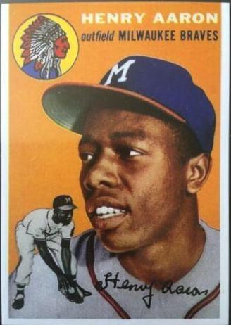 2000 Topps Opening Day Hank Aaron [1954 Reprint] #110 card