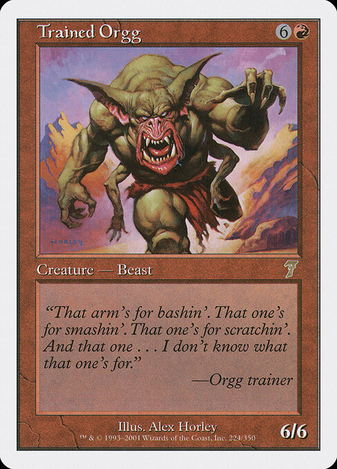 2001 7th Edition Trained Orgg card