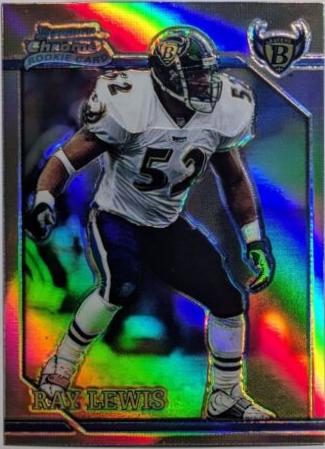 2001 Bowman Chrome 1996 Rookie Refractor Ray Lewis #BRC2 card