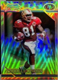2001 Bowman Chrome 1996 Rookie Refractor Terrell Owens #BRC10 card