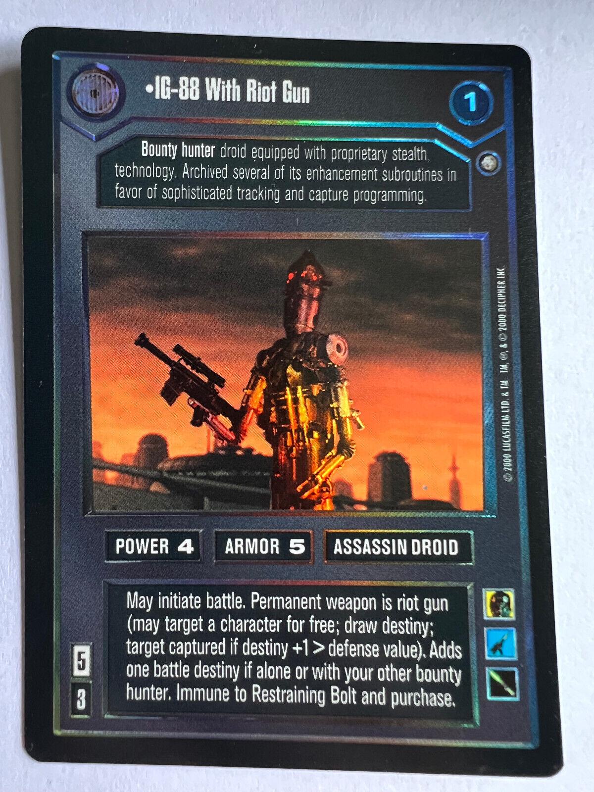 2001 CCG Reflections II IG-88 With Riot Gun [Foil] card
