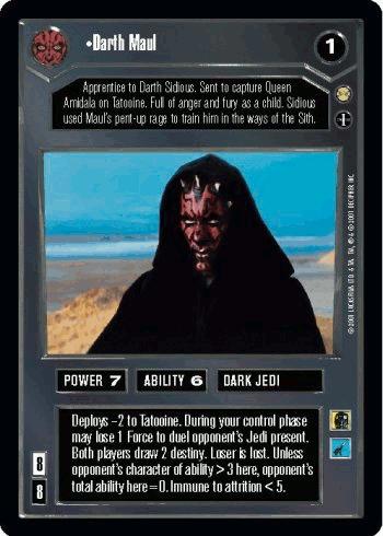 2001 CCG Tatooine Darth Maul card