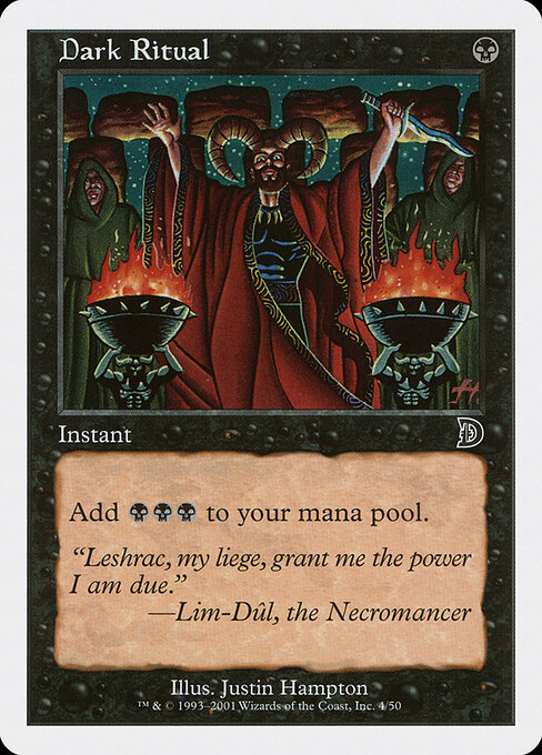 2001 Deckmasters Dark Ritual #4 card