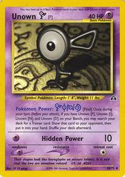 2001 Neo Discovery Unown F #48 card