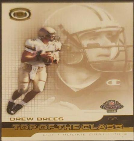 2001 Pacific Dynagon Top of the Class Drew Brees #3 card