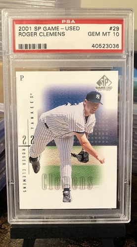 2001 SP Game Used Roger Clemens #29 card