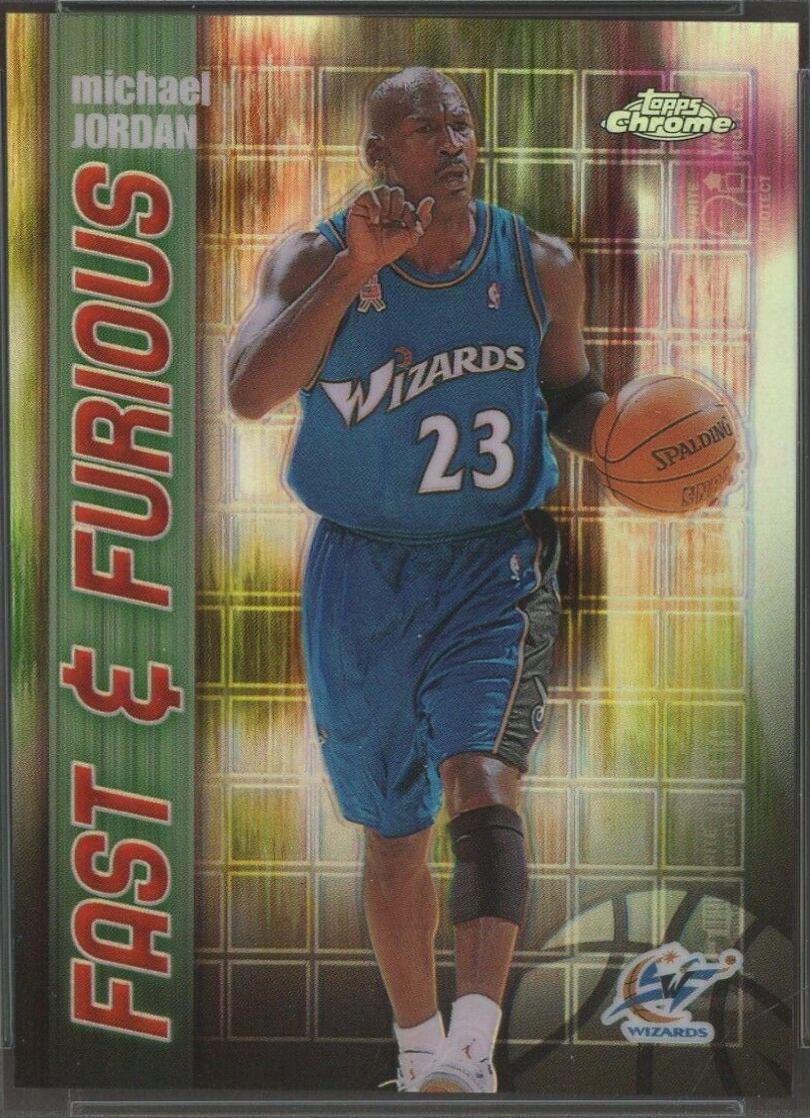 2001 Topps Chrome Fast & Furious Michael Jordan [Refractor] #FF05 card