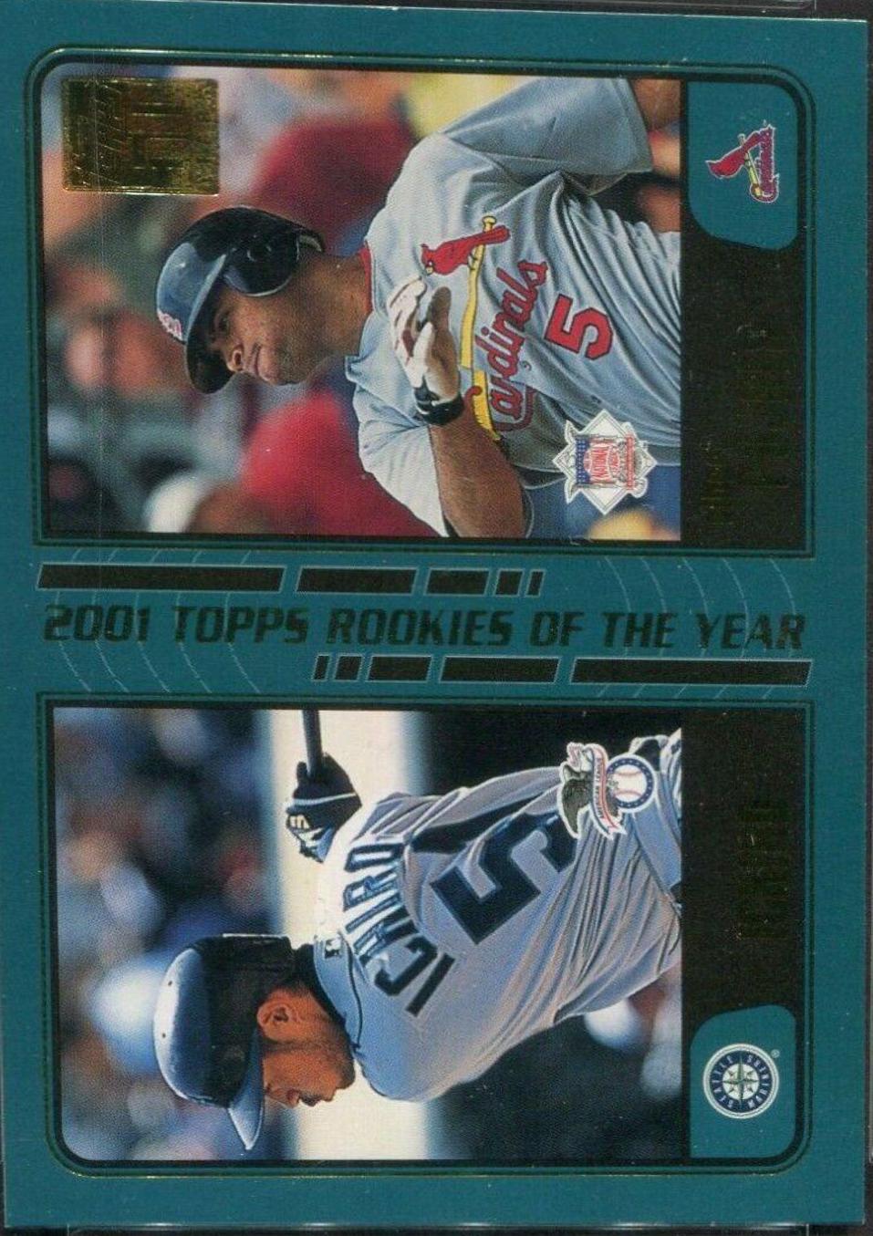 2001 Topps Chrome Traded Pujols, Ichiro #T99 card