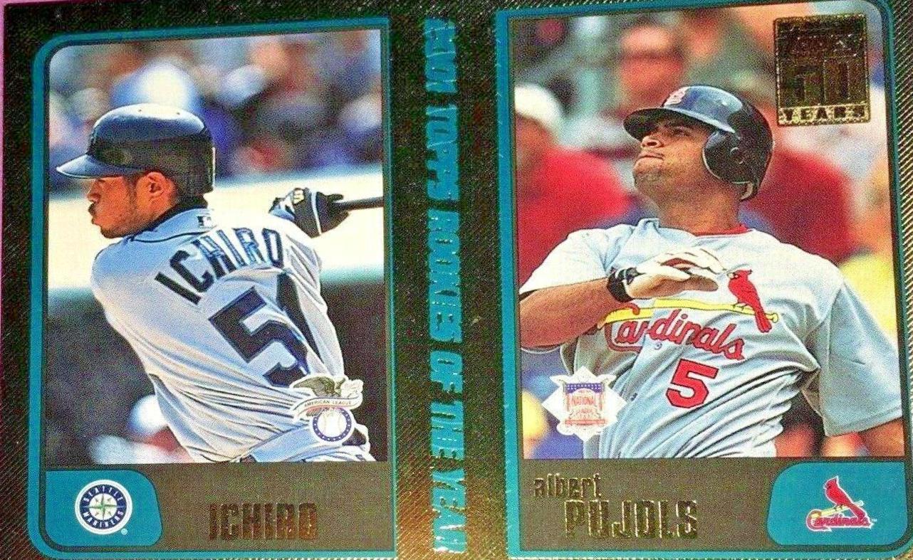 2001 Topps Traded Ichiro / Albert Pujols [Gold] #T99 card