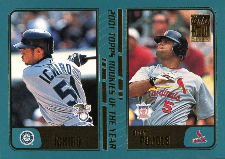 2001 Topps Traded Ichiro / Albert Pujols #T99 card