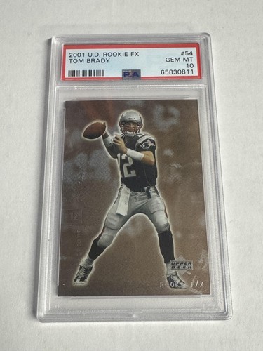 2001 Upper Deck Rookie F/X Tom Brady #54 card