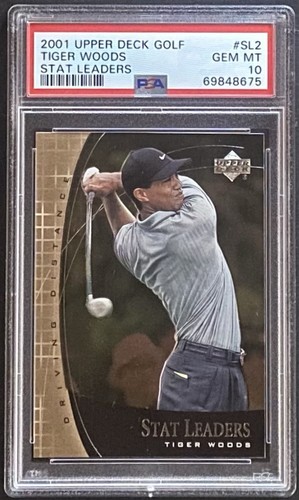 2001 Upper Deck Stat Leaders Tiger Woods #SL2 card