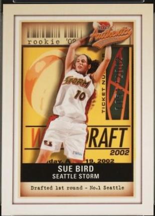 2002 Fleer Authentix WNBA Sue Bird #101 card