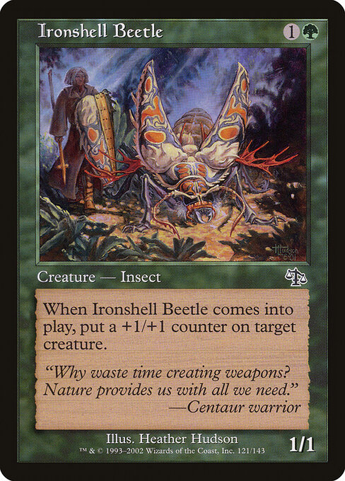 2002 Judgment Ironshell Beetle #121 card