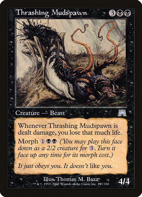 2002 Onslaught Thrashing Mudspawn #177 card