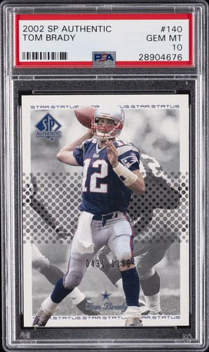 2002 SP Authentic Tom Brady [] #140 card