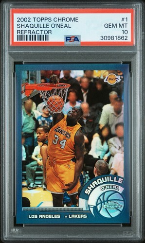 2002 Topps Chrome Shaquille O'Neal [Refractor] #1 card