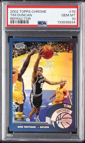 2002 Topps Chrome Tim Duncan [Refractor] #78 card
