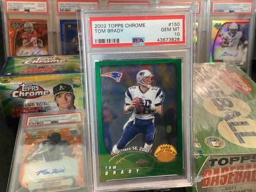 2002 Topps Chrome Tom Brady [Weekly Wrap Up] #150 card