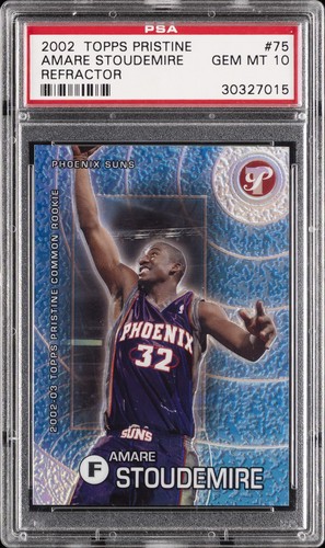 2002 Topps Pristine Amare Stoudemire [Refractor] #75 card