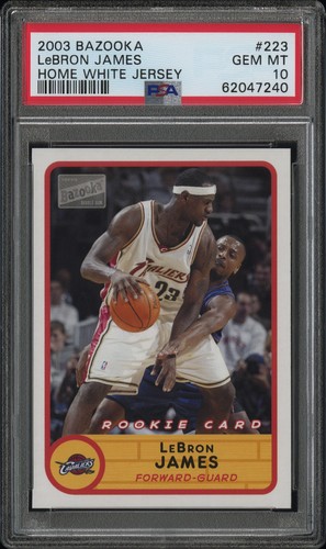 2003 Bazooka LeBron James [Home White Jersey] #223 card