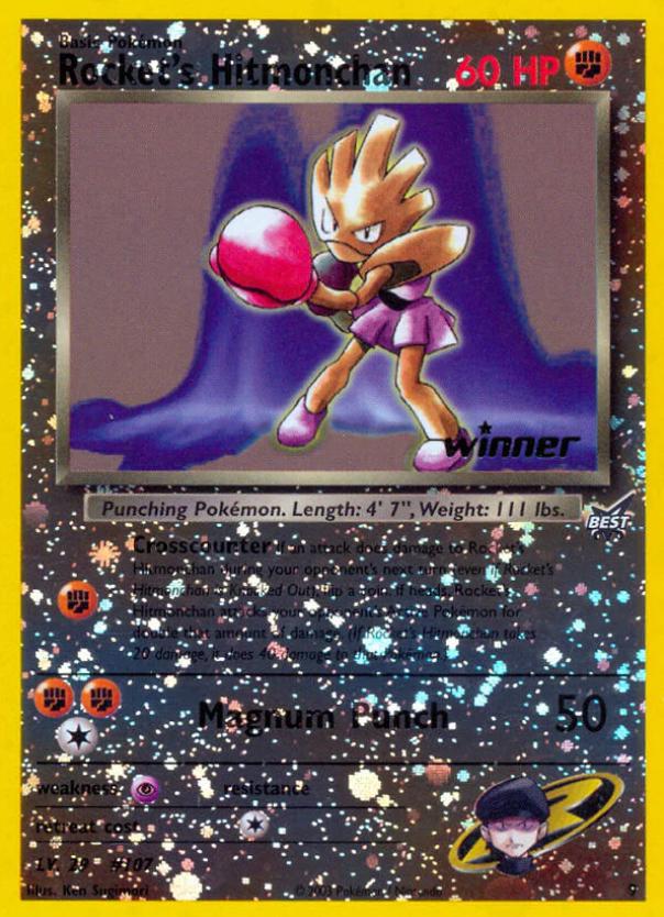 2003 Best of Game Rocket's Hitmonchan [Winner] #9 card