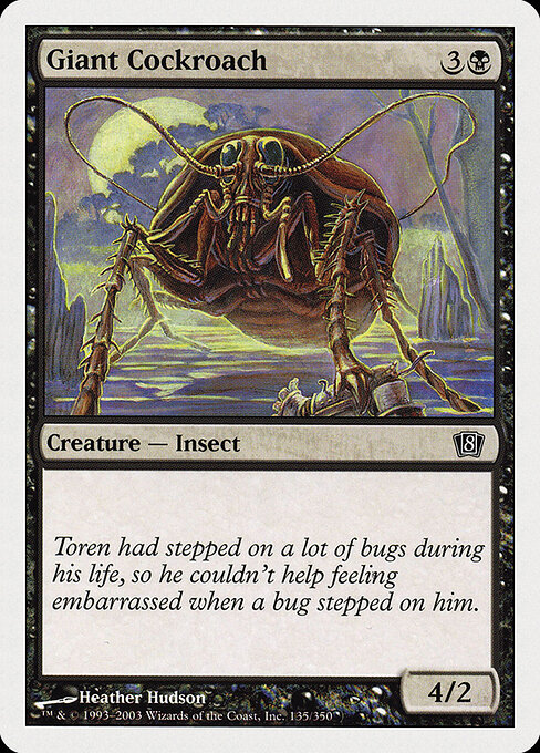2003 Eighth Edition Giant Cockroach #135 card