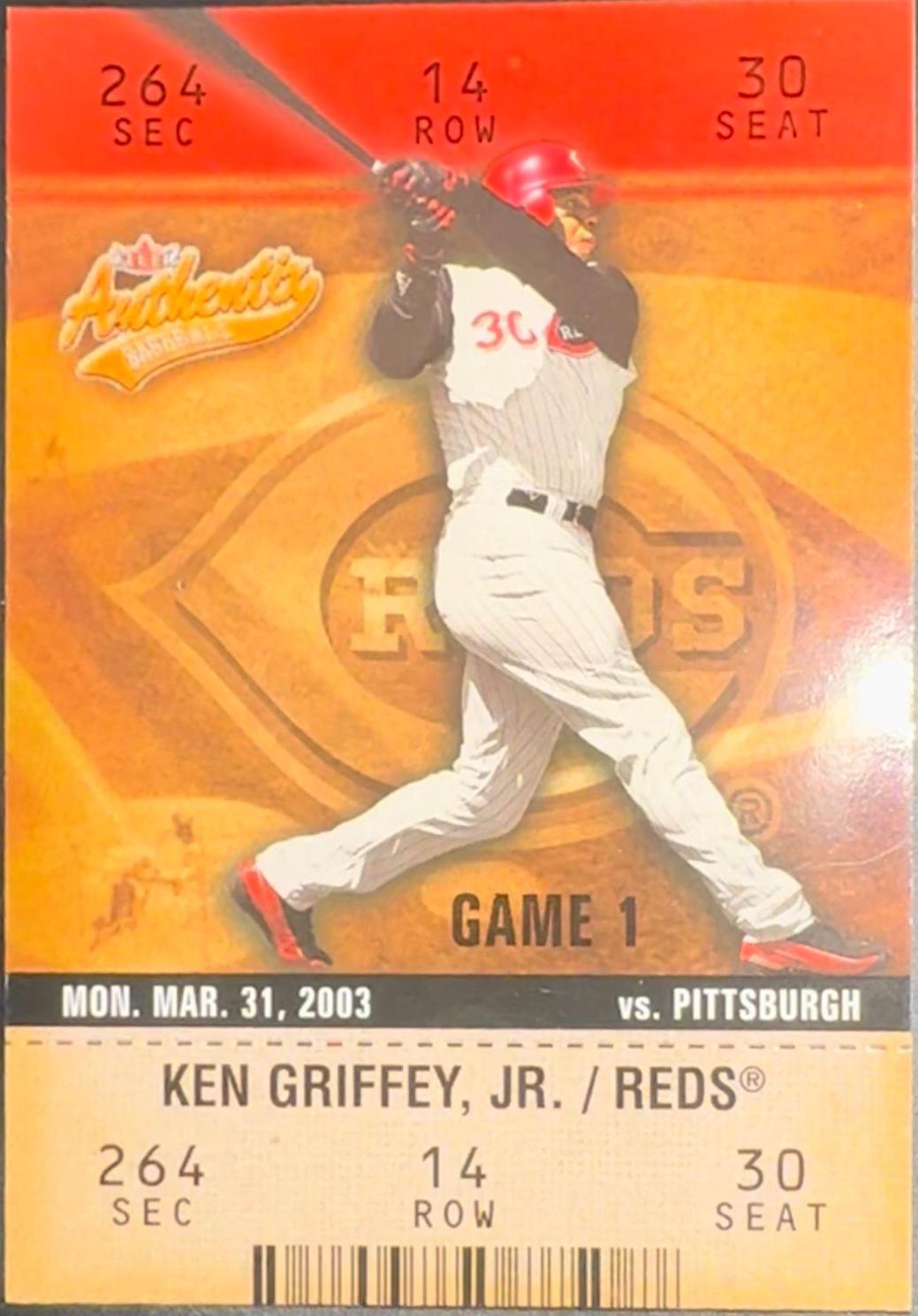 2003 Fleer Authentix Ken Griffey Jr #29 card