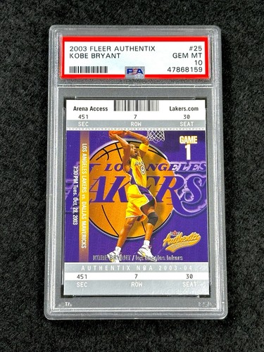 2003 Fleer Authentix Kobe Bryant #25 card