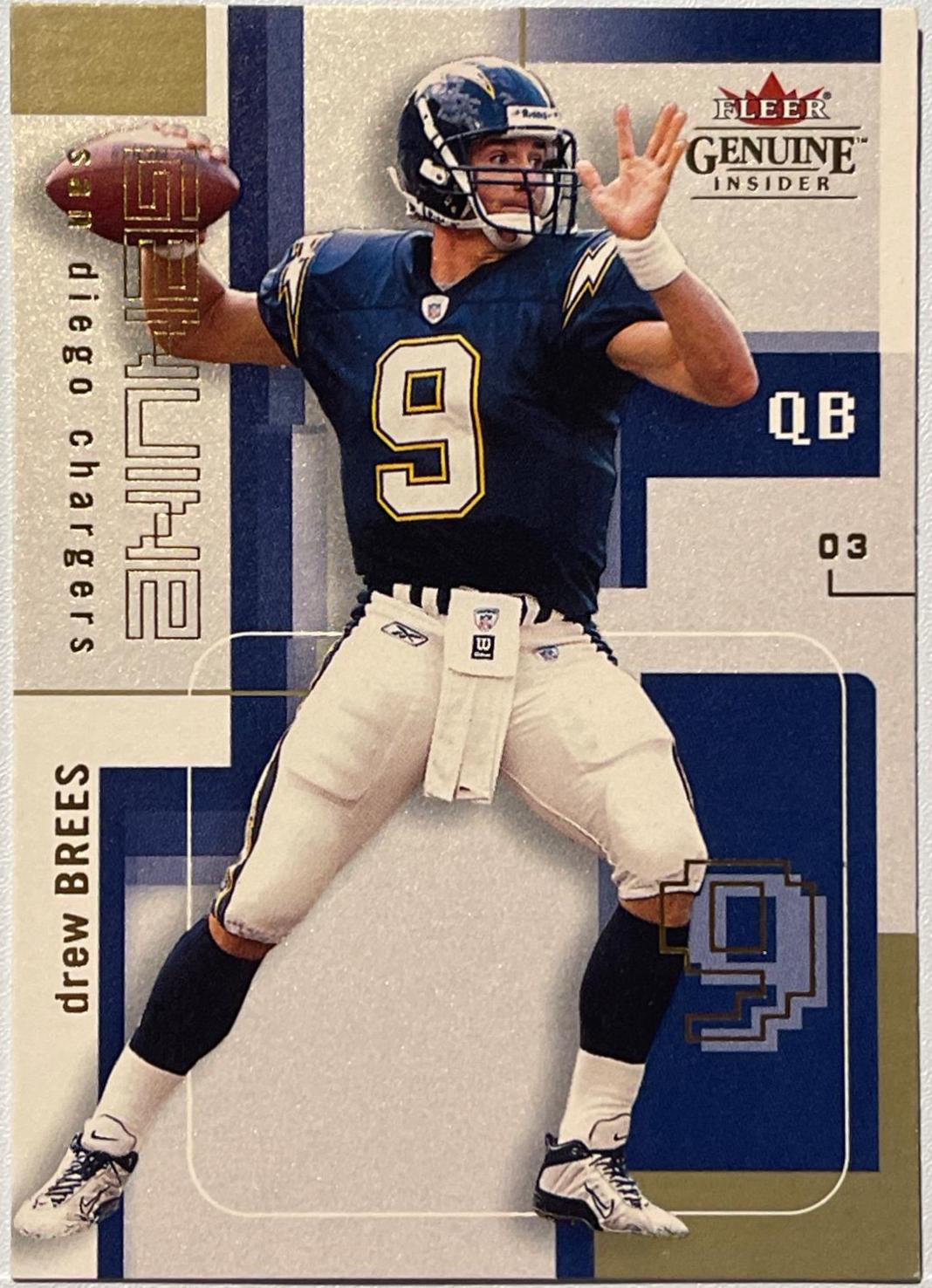 2003 Fleer Genuine Insider Drew Brees #80 card