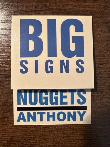 2003 Fleer Platinum Big Signs Carmelo Anthony #12 card