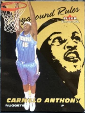 2003 Fleer Tradition Playground Rules Carmelo Anthony #3 card