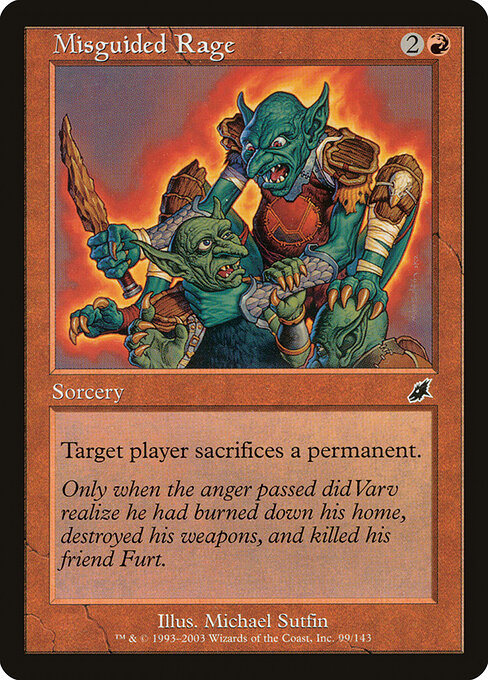 2003 Scourge Misguided Rage #99 card