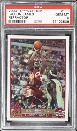 2003 Topps Chrome LeBron James [Refractor] #111 card
