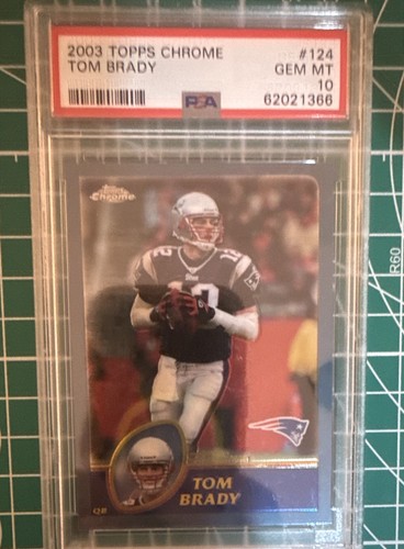 2003 Topps Chrome Tom Brady #124 card