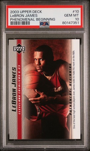 2003 Upper Deck Phenomenal Beginning LeBron James #10 card
